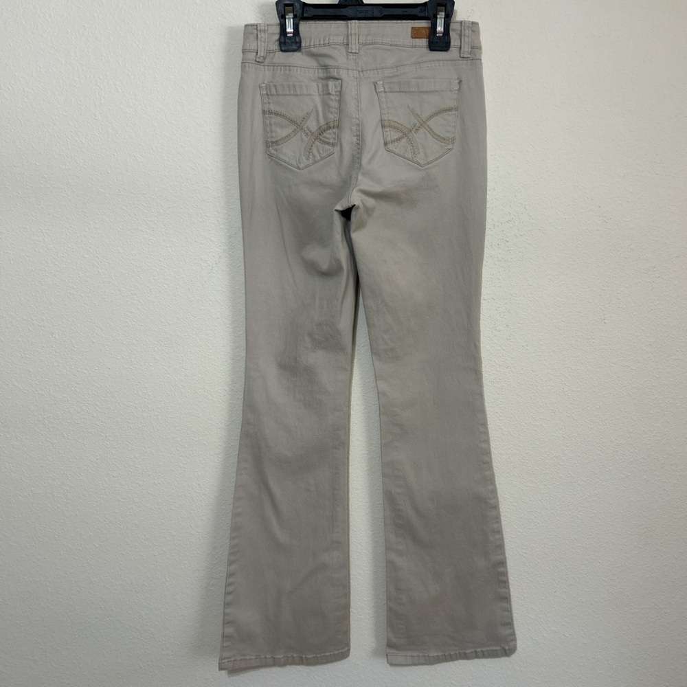 LEI Sophia Hipster Flare Pants Tan Khaki Junior Size 3 Y2K - Picture 4 of 7